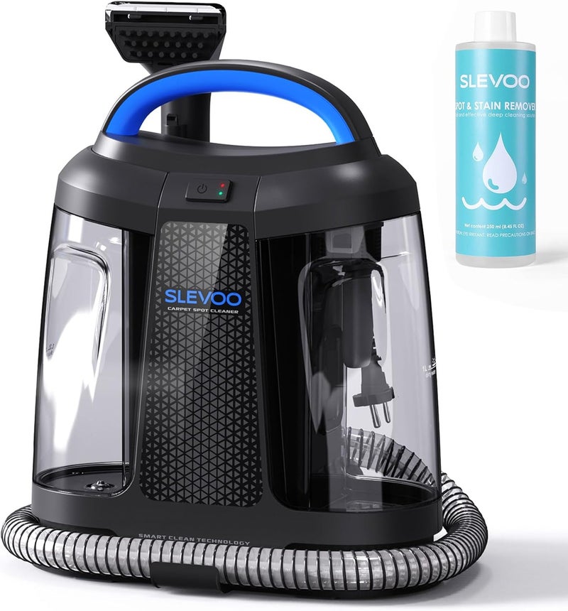 Slevoo Carpet Cleaner Machine 11Kpa Strong Suction, New 450W Powerful Motor, Portable Upholstery Cleaner with Spot Cleaner, Stain Remover for Pet Accident, Rugs, Carpet and Upholstery Black - Image 1